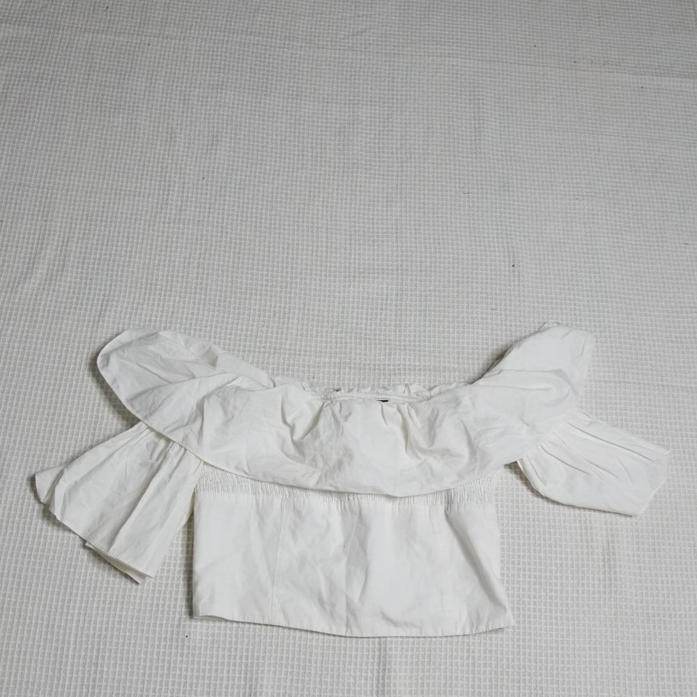 BRAND NEW LIMITED EDITION ZARA RUFFLE CROP TOP FOR SUMMER - Picture 3 of 9